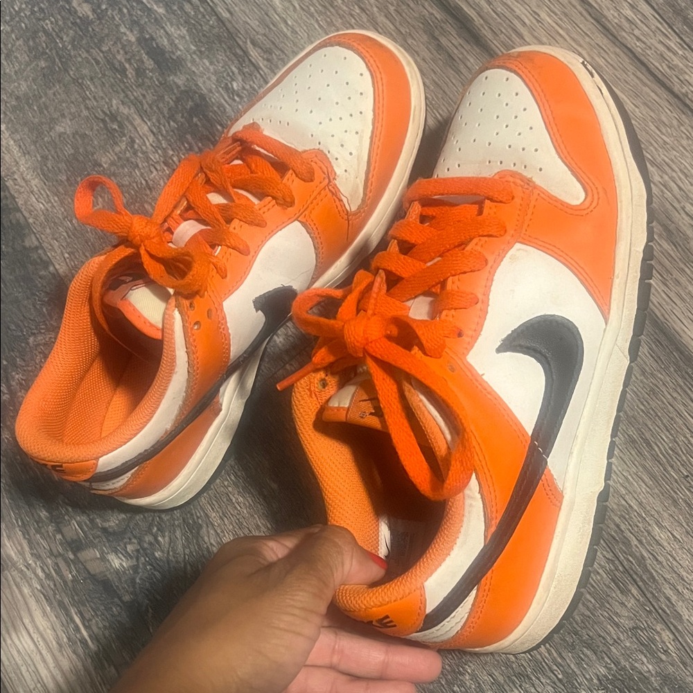 Nike Kids Orange and Cream Sneakers